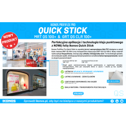 Folia  Ikonos Profiflex Pro Quick-stick Mrt Qs 100+ 1,37x50m White Matte